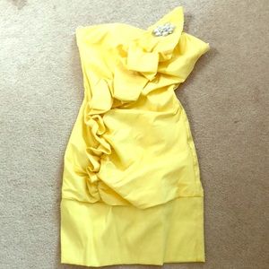 Yellow Ariella semi formal dress